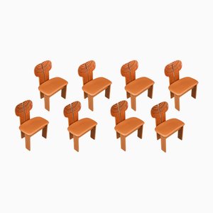 Africa Dining Chairs by Afra and Tobia Scarpa for Maxalto, Italy, 1975, Set of 8