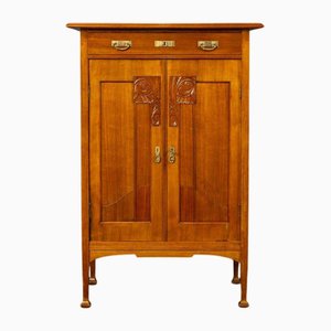 Art Nouveau Oak Cupboard