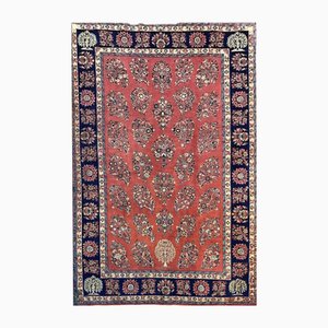Middle Eastern Hand-Knotted Red Sarouk Farahan Rug