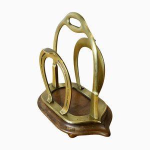 Horse Shoe and Stirrup Stationary Rack, 1920s