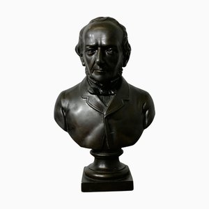 Bronze Finished Spelter Bust of William Ewart Gladstone, 1960s