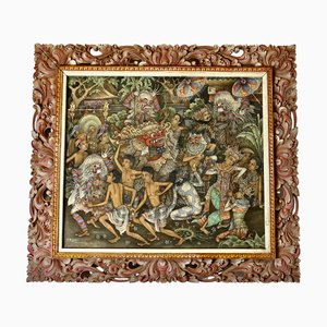 W Rejamus, Mythical Balinese Scene, 1960, Painting, Framed