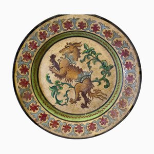 Italian Plate with a Lion from Montopoli Arno, 1960s