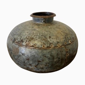 Vase à Eau Rond en Métal d'Afrique du Nord