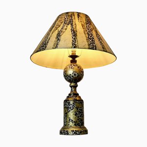 rench Leopard Print Table Lamp, 1970s