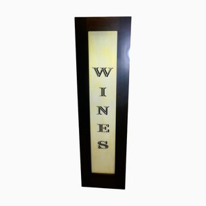 Full Length Opaline Glass Bar Sign, 1960s