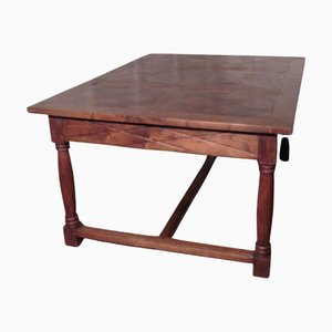 Large French Fruitwood Parquetry Table