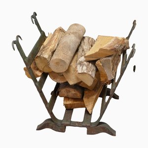 Lage Blacksmith Inglenook Iron Log Carrier