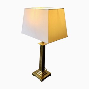 Brass Table Lamp with Central Column, 1970