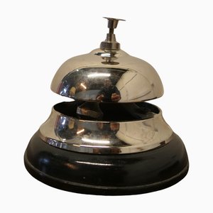 Art Deco Chrome Courtesy Counter Top Bell, 1920s