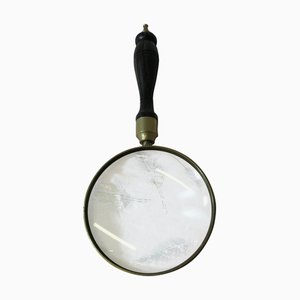 Loupe à Main avec Manche en Bois Tourné, 1960s