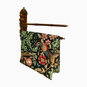 French Cherry Wood 2 Branch Folding Towel Rail