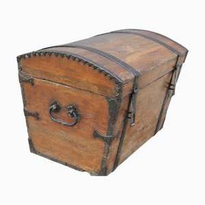 Large 19th Century Pine Dome Top Trunk
