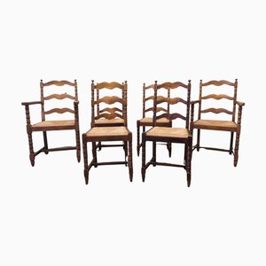 Esszimmerstühle mit gewellten Leitern, 1960er, 6 . Set