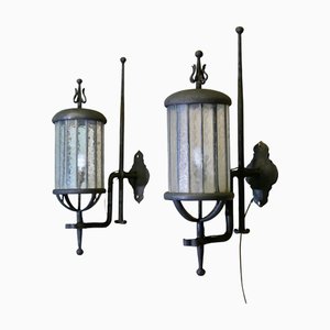 Large Entrance Door Wall Lights, Set of 2