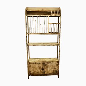 French Distressed Metal Field Kitchen Dresser, 1900s