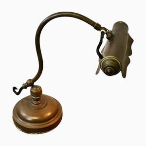 Vintage Art Nouveau Adjustable Library Lamp in Brass, 1890