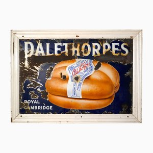 Large Early 20th Century Palethorps Pictorial Enamel Sausage Sign, 1920s