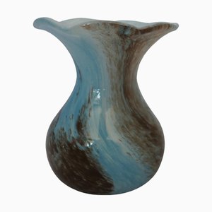 Victorian Hand Blown Blue Posy Vase