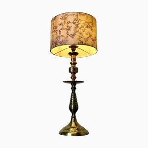 Tall Decorative Brass Table Lamp, 1930s