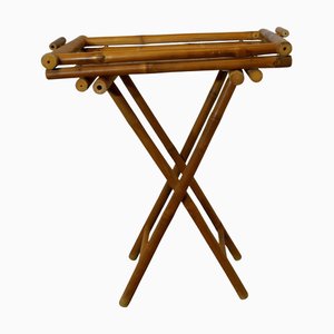 Klobiges Butlers Tablett aus Bambus, 1960er