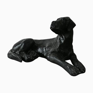Butoir de Porte Labrador Noir Vintage, 1960