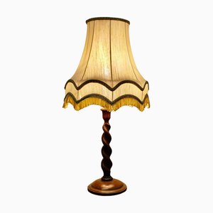 Lampe de Bureau Barley Twist en Chêne, 1920s