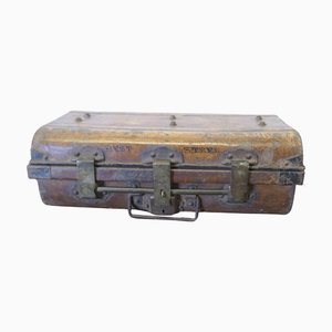 Malle de Voyage Antique en Métal par T. Wilkes & Sons, 1900