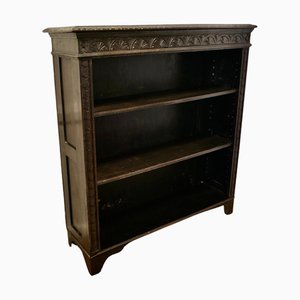 Carved Oak Open Bookcase, 1870