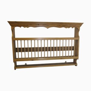 Langes Tellerregal aus Kiefernholz, 1960