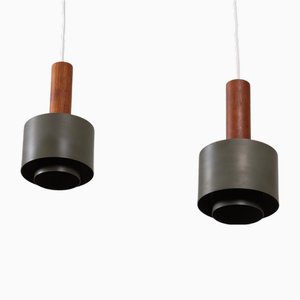 Dänische Hängelampen von Lyfa, 1960er, 2er Set
