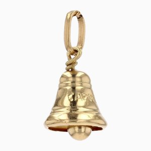 Modern 18 Karat Yellow Gold Capri Bell Charm Pendant