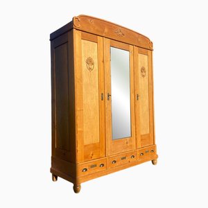Jugendstil Kleiderschrank mit Spiegel