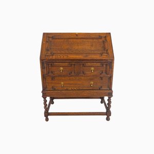 Vintage Drop-Front Desk with Drawers