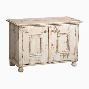 Kleiner antiker weißer Schrank, 1900er