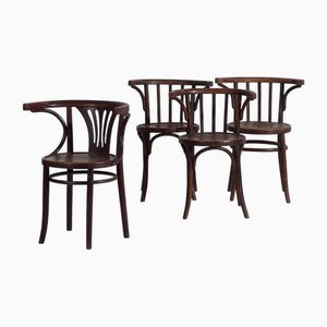 Chairs with Armrests from Thonet, 1920s, Set of 4