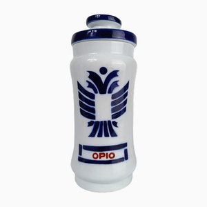 Vintage Apothekerdose aus Weißer & Blauer Keramik für Opium von Sargadelos, Spanien, 1970er