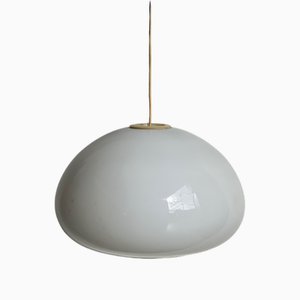 Lampada da soffitto bianca e nera di Achille Castiglioni per Flos, anni '70
