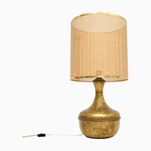 Large Vintage Brass Table Lamp, 1960s