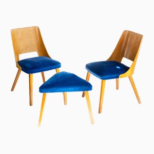 Juego de sillas de comedor Mid-Century de Oswald Haerdtl, años 60. Juego de 3