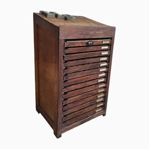 Vintage Industrial Printers Cabinet