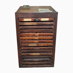 Vintage Druckerschrank von P. Van Dijk, Amsterdam, Niederlande