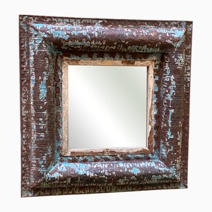 Specchio vintage in metallo, anni '90