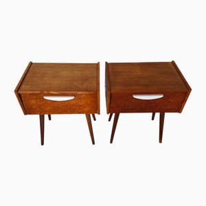 Tschechische Mid-Century Nachttische, 1960er, 2er Set