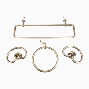 Moderne Vernickelte Metall Kleiderbügel von Sergio Mazza für Artemide, 1970er, 4er Set