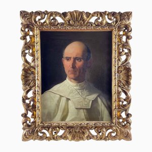 Luigi Mussini, Portrait de Père Dominicain, 1860, Huile sur Toile, Encadrée
