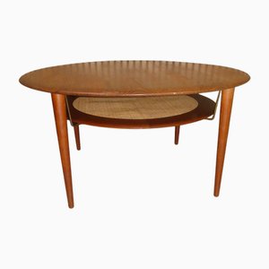 Model 515 Minerva Round Coffee Table in Teak by Peter Hvidt & Orla Mølgaard-Nielsen for France & Son, 1960s