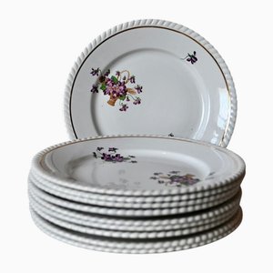 French Bohemian Spirit Plates from Keller et Guerin, 1950s, Set of 10