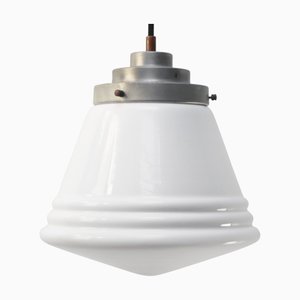 Lampada a sospensione vintage in vetro opalino bianco di Philips