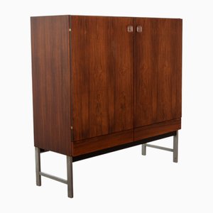Vintage Rosewood Cabinet with Glass Handgrips attributed to Rudolf Bernd Glatzel for Fristho Franeker, The Netherlands, 1960s